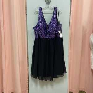 Sydney’s Closet Blue and Purple Sequin Dress